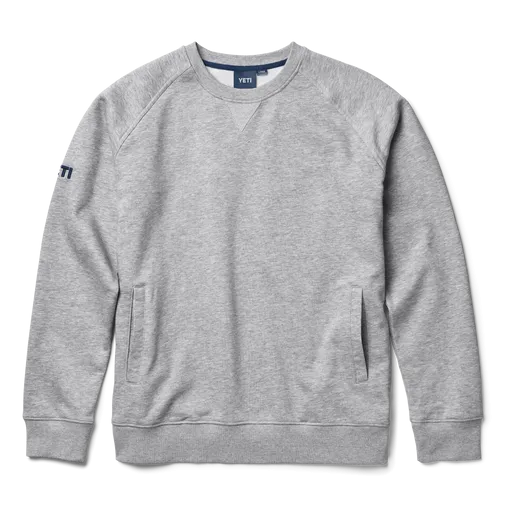 Brushed Fleece Crewneck Pullover Grey