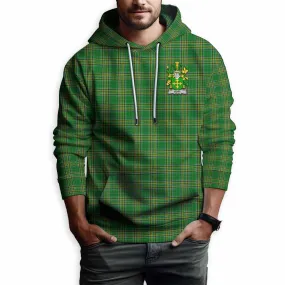 Bury Irish Clan Tartan Hoodie with Coat of Arms