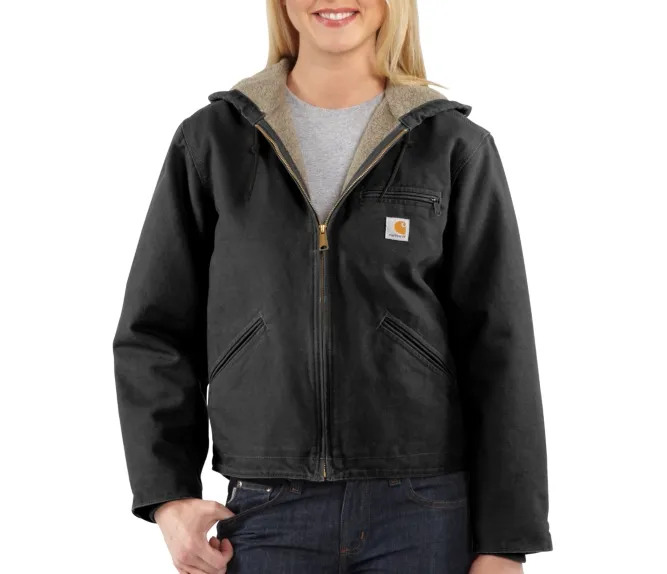 Carhartt Women's Sierra Sandstone Jacket Sherpa Lined #104292