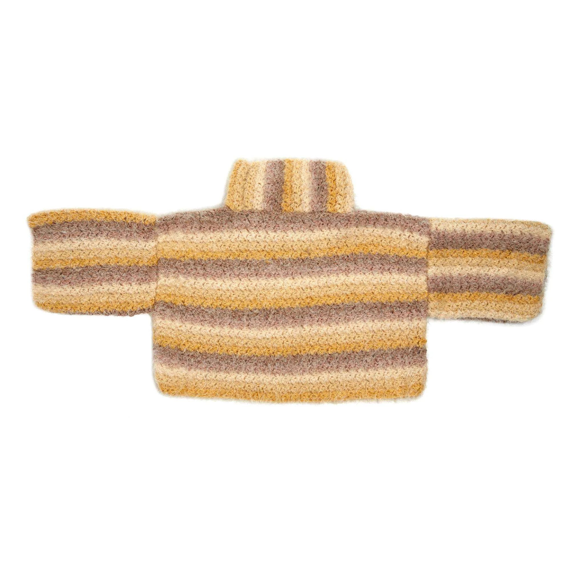 Caron Boxy Cowl Neck Crochet Pullover