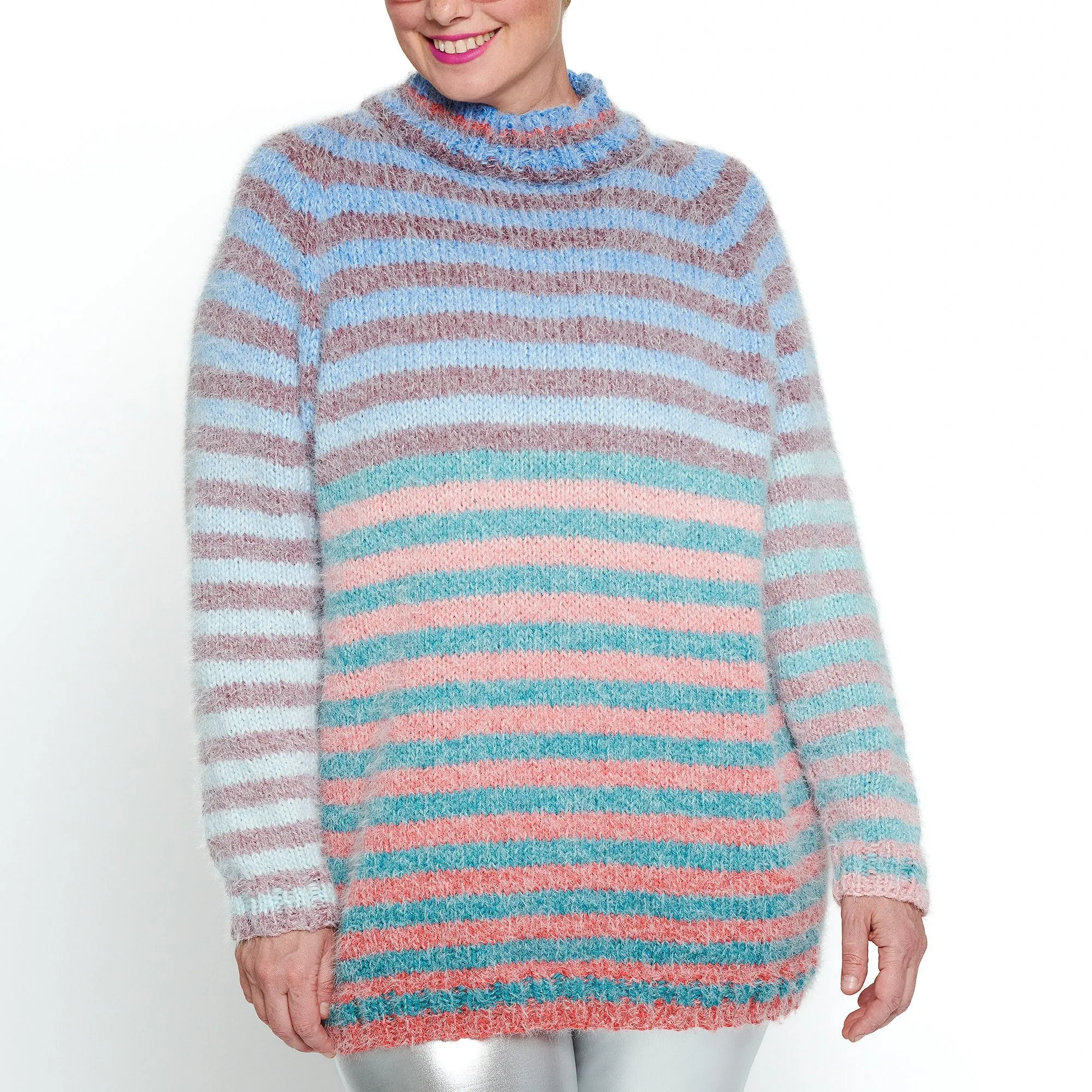 Caron Stripe Vibrations Knit Pullover