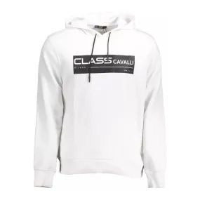 Cavalli Class White Cotton Men Sweater