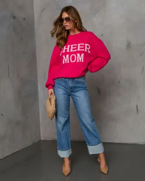 Cheer Mom Knit Pullover Sweater