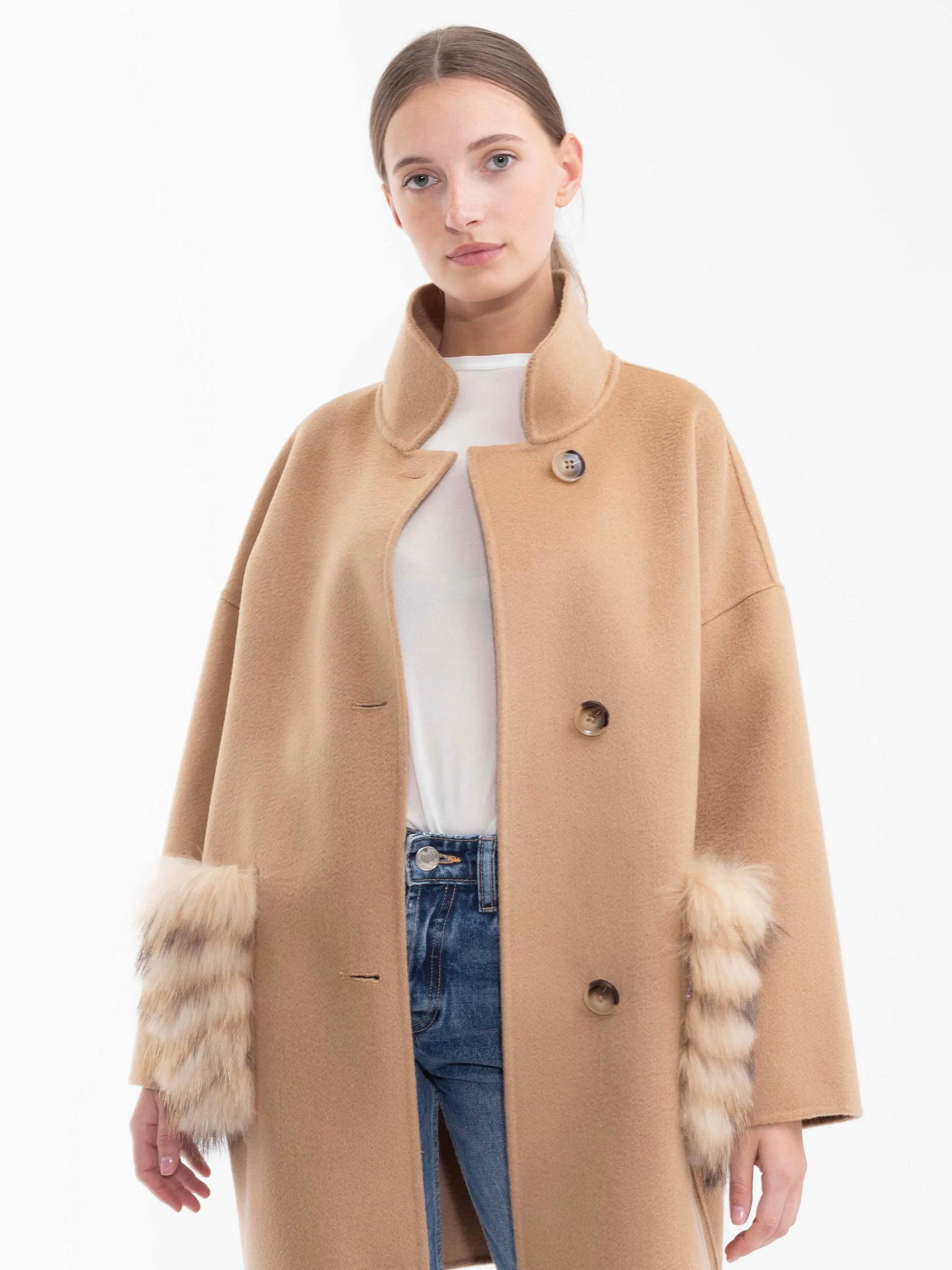 Chelsea Cashmere Coat Camel