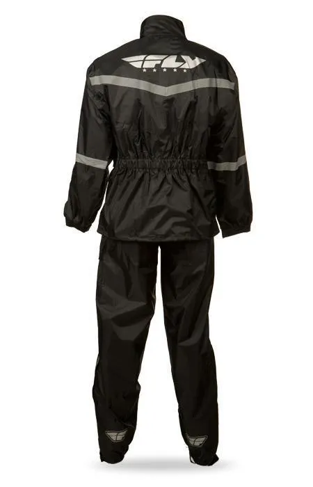 Close Out Fly Racing Men's 2-Piece Black Rain Motorcycle Water Resistant Suit