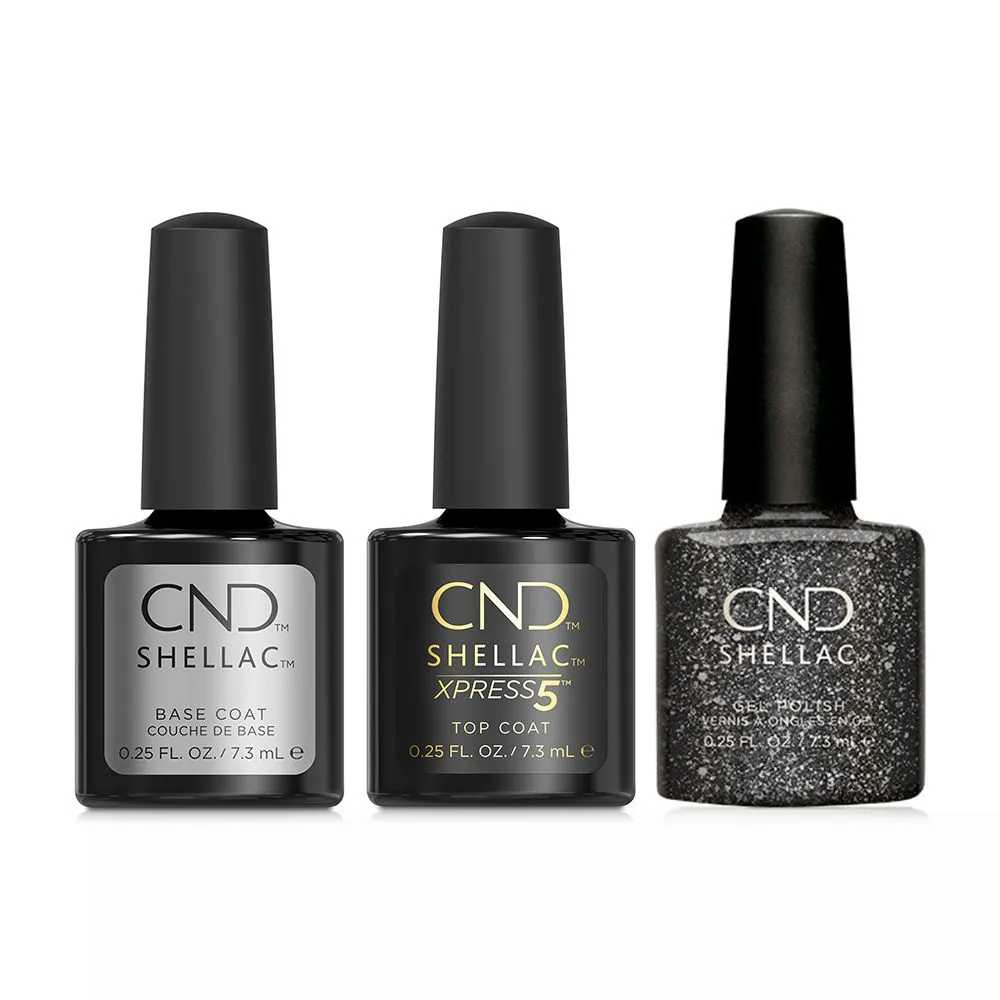 CND - Shellac Xpress5 Combo - Base, Top & Dark Diamond (0.25 oz)