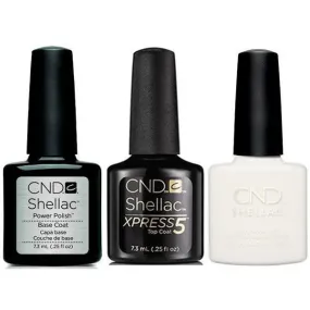 CND - Shellac Xpress5 Combo - Base, Top & Lady Lilly (0.25 oz)