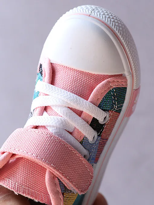 Color Blocks Canvas Sneakers by Liv and Mia