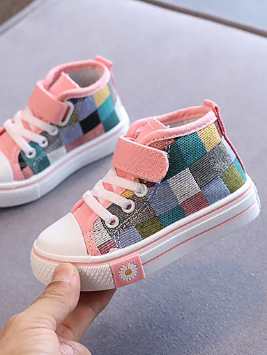 Color Blocks Canvas Sneakers by Liv and Mia