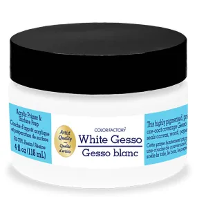 Color Factory Media:  Gesso (118ml) Acrylic Primer & Surface Prep-White, 4oz