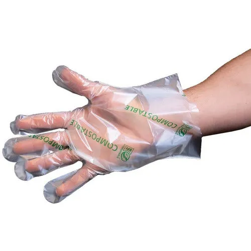 Compostable Food Service Preparation Gloves - Large