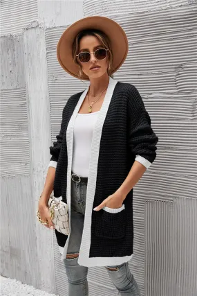 Contrast Binding Knit Cardigan