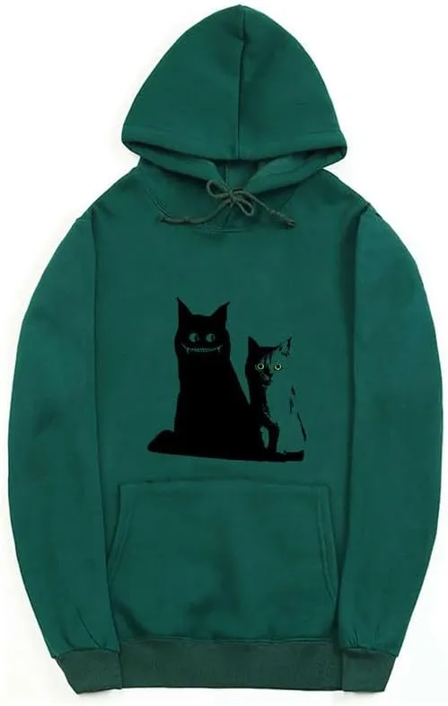 CORIRESHA Cat Lovers Hoodie Long Sleeve Kangaroo Pocket Cotton Cozy Cute Sweatshirt