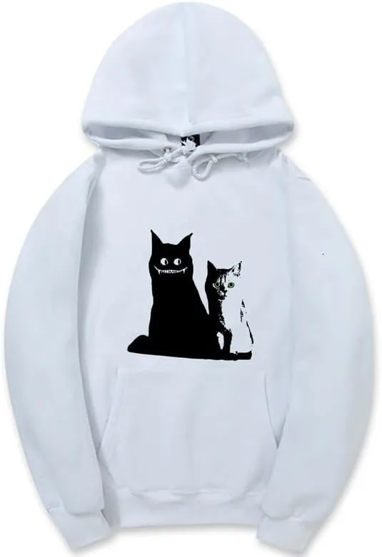 CORIRESHA Cat Lovers Hoodie Long Sleeve Kangaroo Pocket Cotton Cozy Cute Sweatshirt