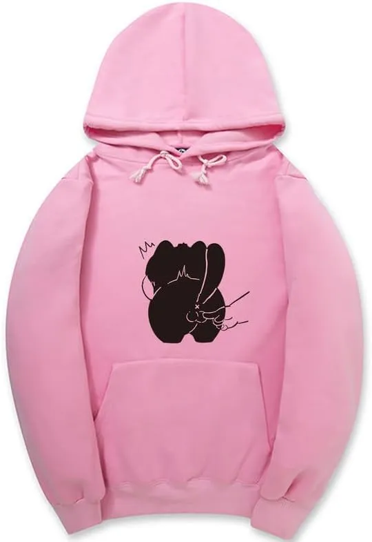 CORIRESHA Funny Cat Long Sleeve Drawstring Kangaroo Pocket Cotton Hoodie Sweatshirt