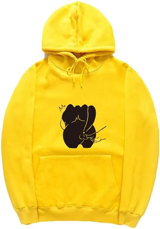 CORIRESHA Funny Cat Long Sleeve Drawstring Kangaroo Pocket Cotton Hoodie Sweatshirt