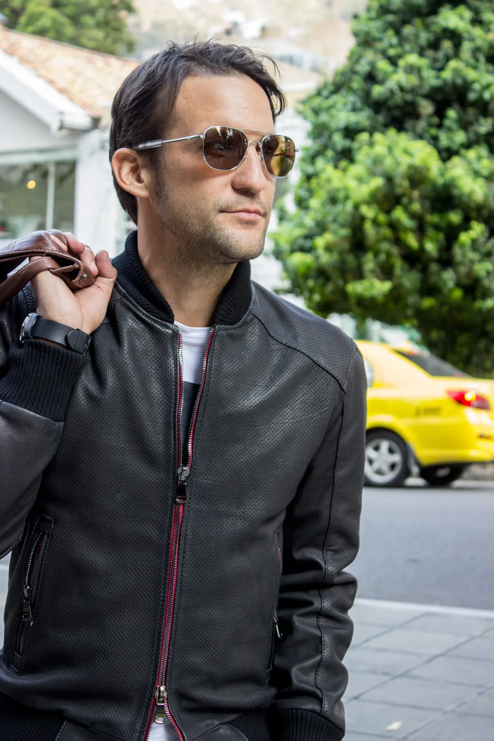 COSMO Leather Jacket Bomber lightweight - Perforated -