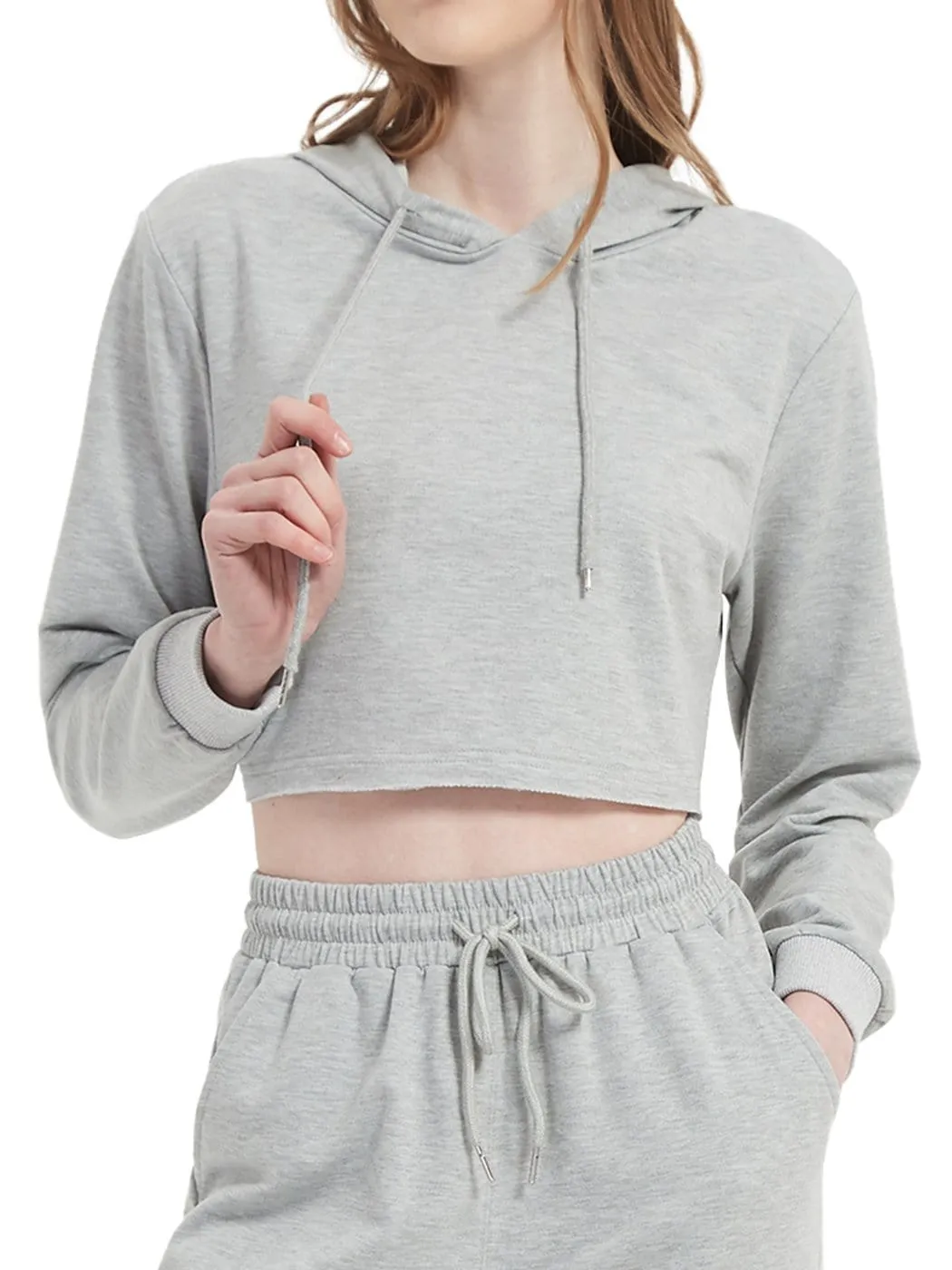 Crop Top Sweatshirt Long Sleeve Hoodie Pullover