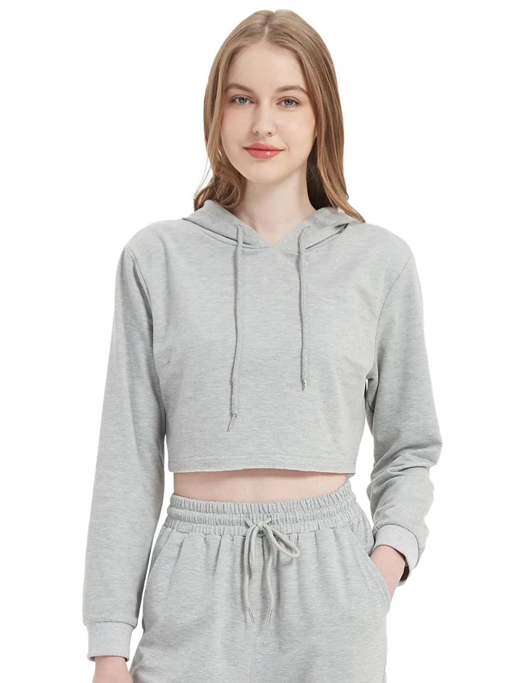 Crop Top Sweatshirt Long Sleeve Hoodie Pullover