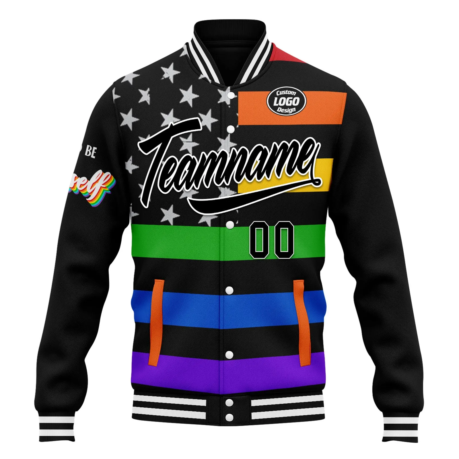 Custom Jacket Bomber Full-Snap Varsity Letterman Personalized Jacket FZ005-D025003-2