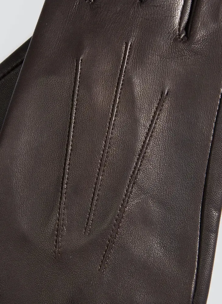 DENTS Joanna Unlined Leather Gloves - Womens - Mocha