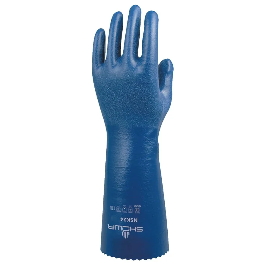 DISP ISTANT NITRILE- FULLY COATED 14" - NSK24 Dual Nitrile-Coated Gloves, Blue