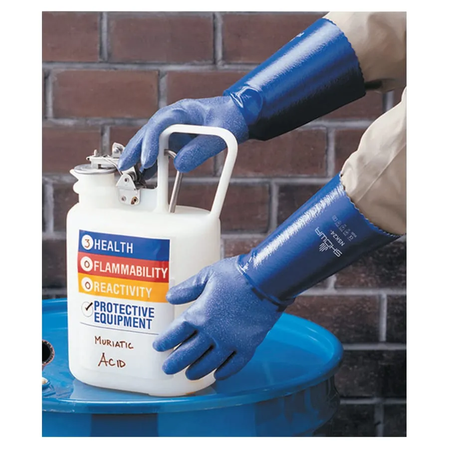 DISP ISTANT NITRILE- FULLY COATED 14" - NSK24 Dual Nitrile-Coated Gloves, Blue