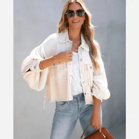 Distressed Frayed Boho Jacket