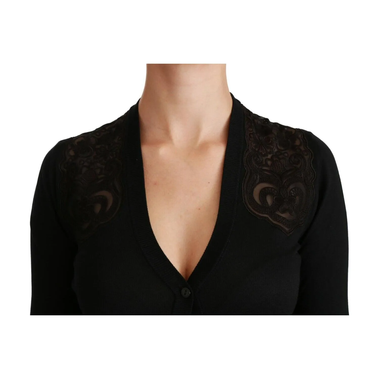 Dolce & Gabbana Alluring Silk Blend Lace Cardigan