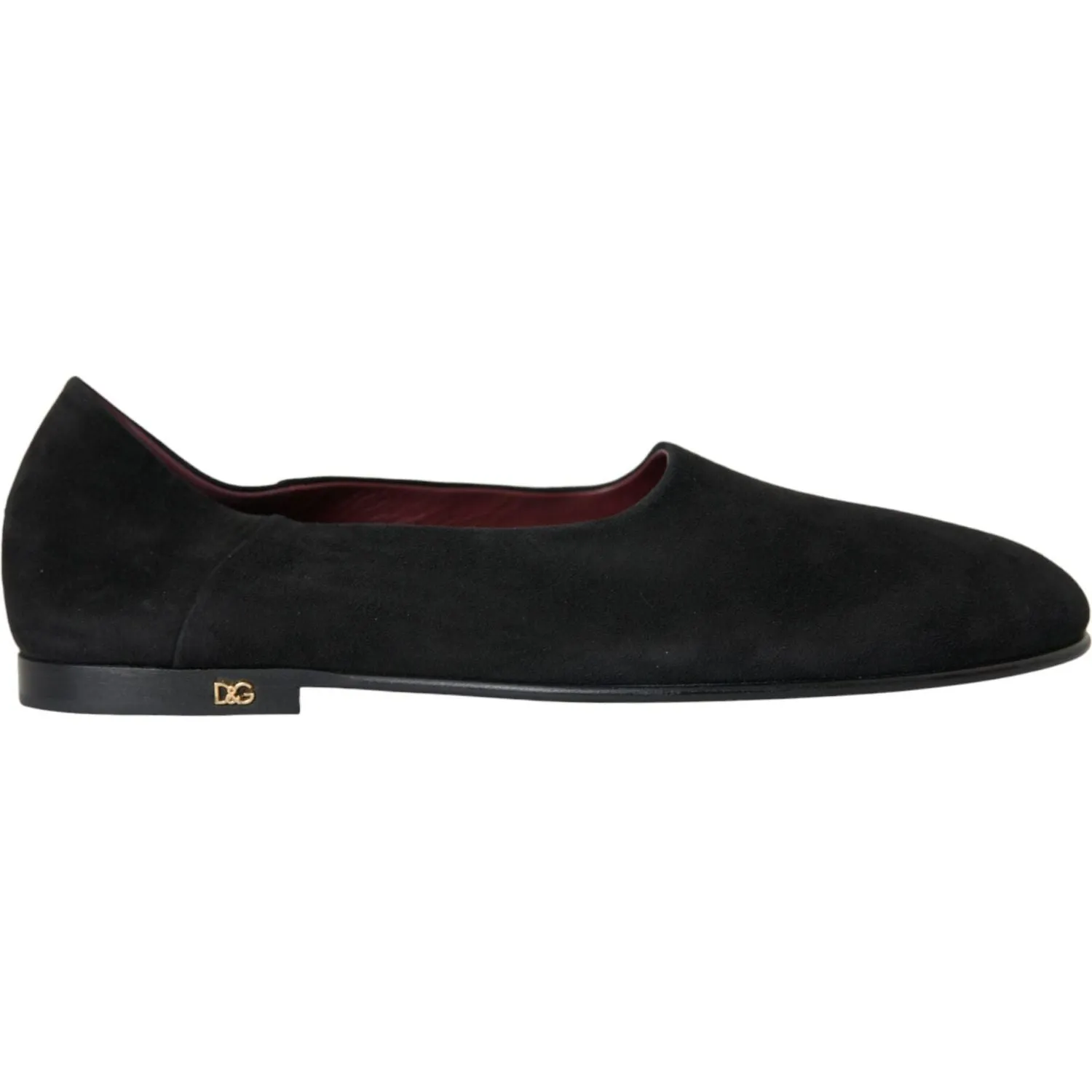 Dolce & Gabbana Black Suede Loafers Formal Dress Slip On Shoes