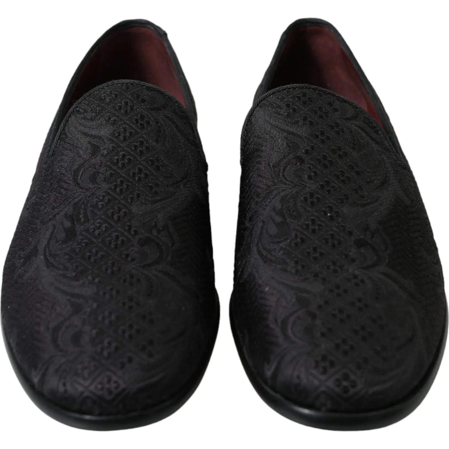 Dolce & Gabbana Elegant Black Brocade Dress Loafers