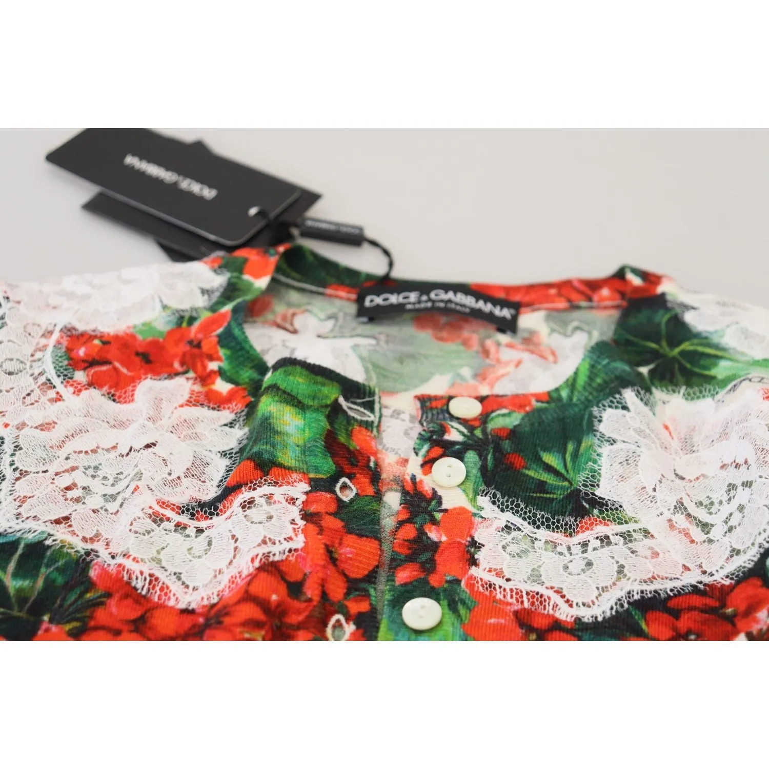 Dolce & Gabbana Elegant Floral Crewneck Cardigan