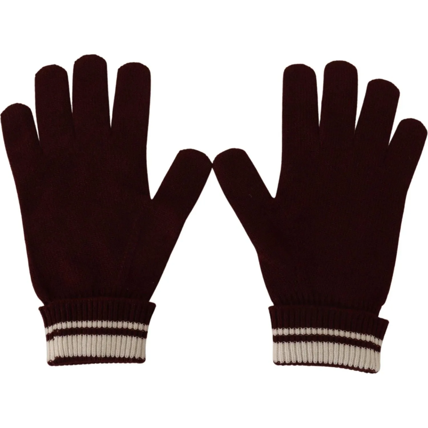 Dolce & Gabbana Elegant Red Cashmere Gloves with Crown Motif