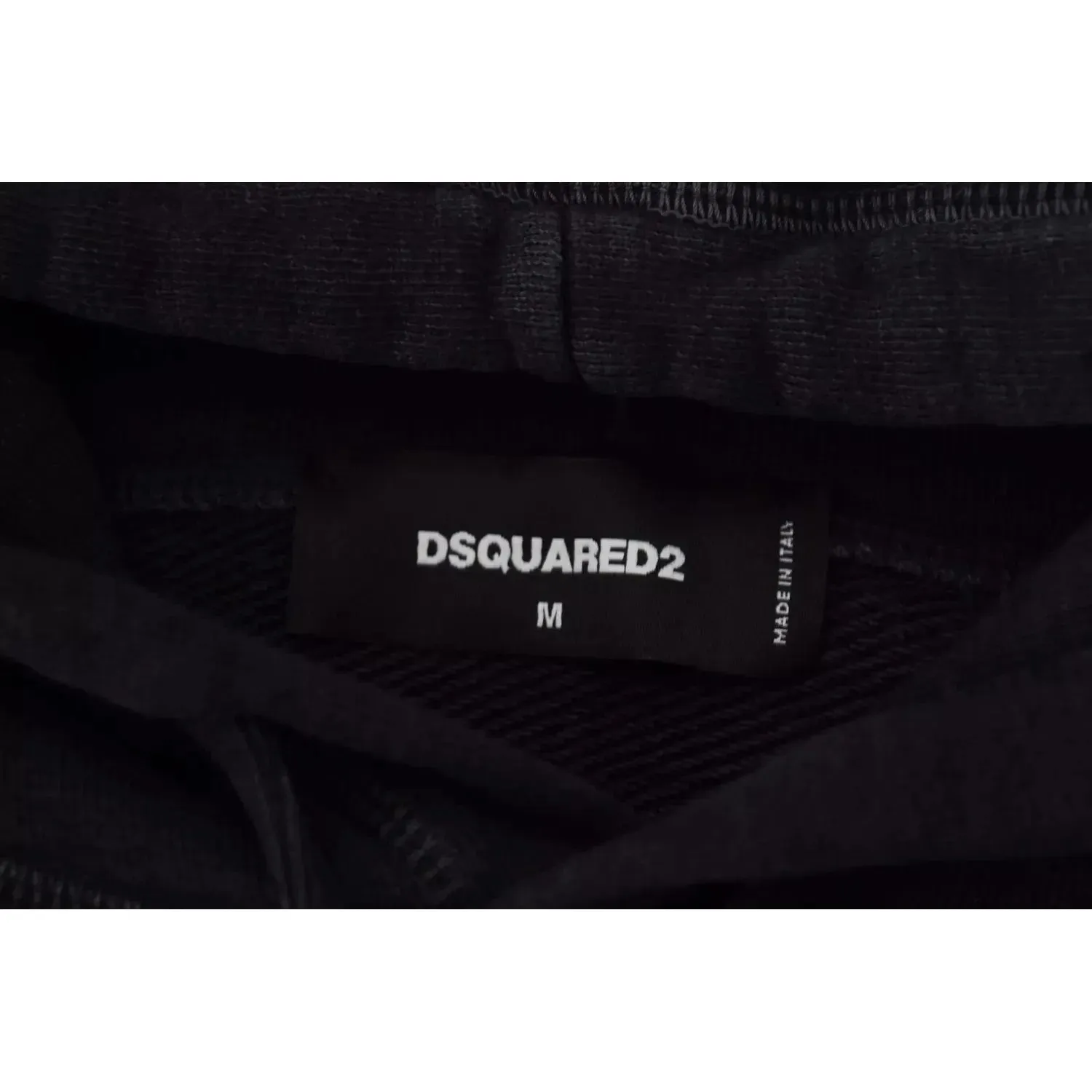 Dsquared² Black Cotton Hooded Printed Men Pullover Sweater