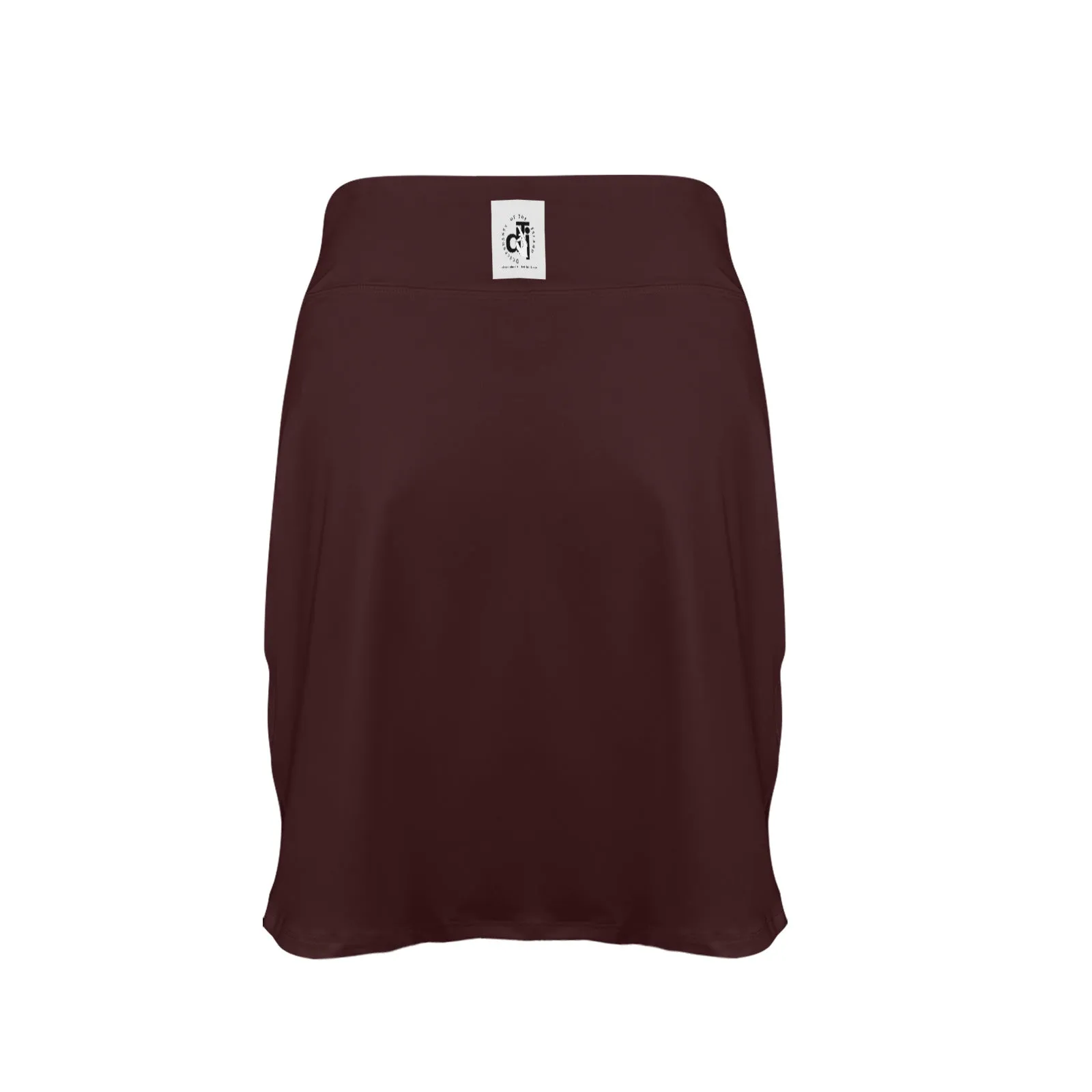 DTI Burgundy and White Stripe Skirt with Pocket