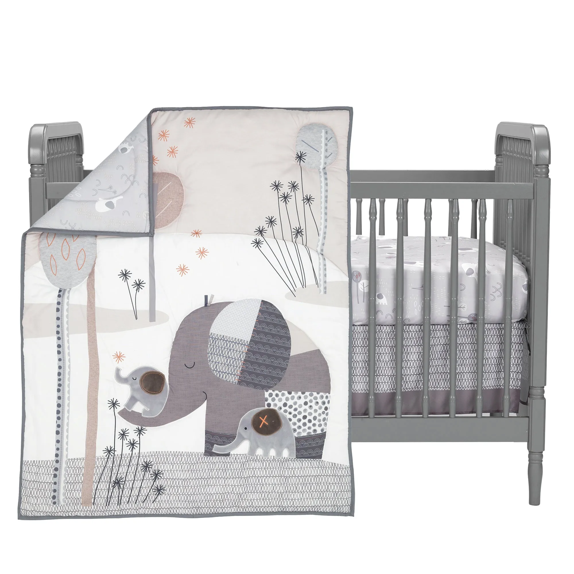 Elephant Love 3-Piece Crib Bedding Set