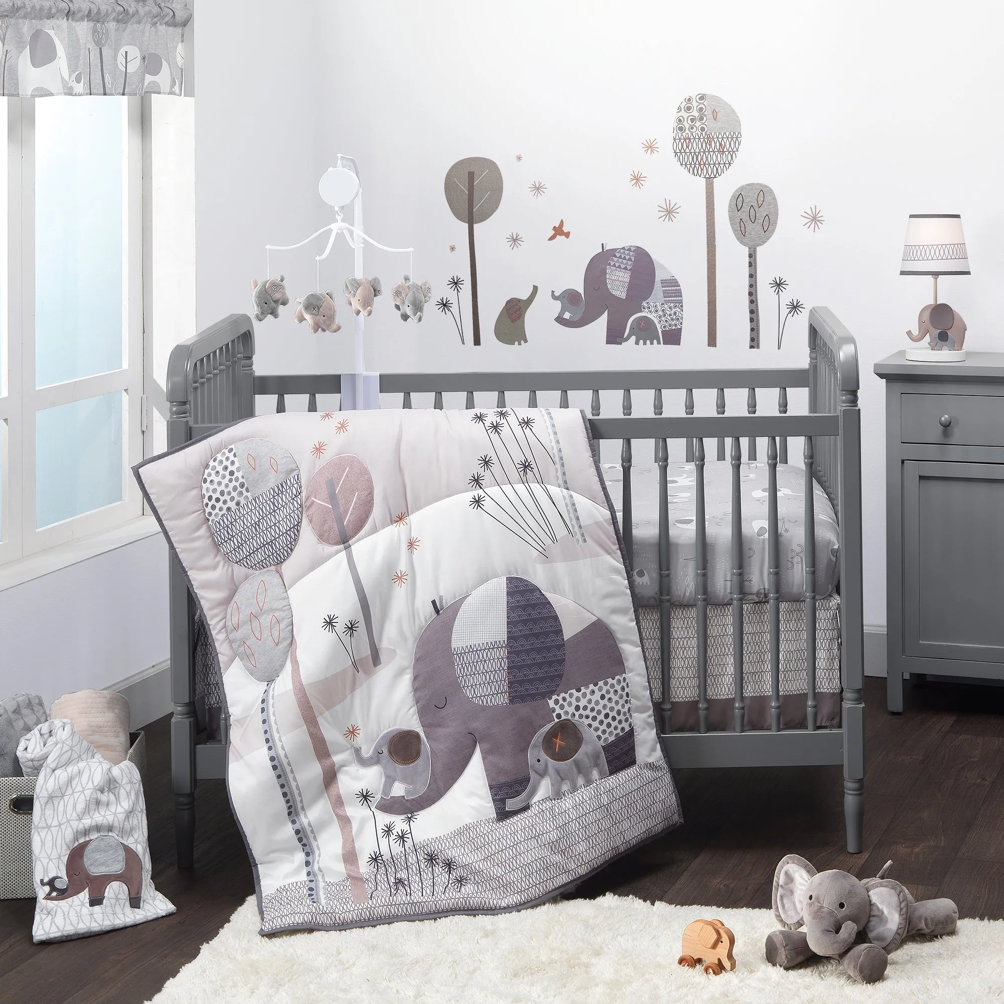 Elephant Love 3-Piece Crib Bedding Set