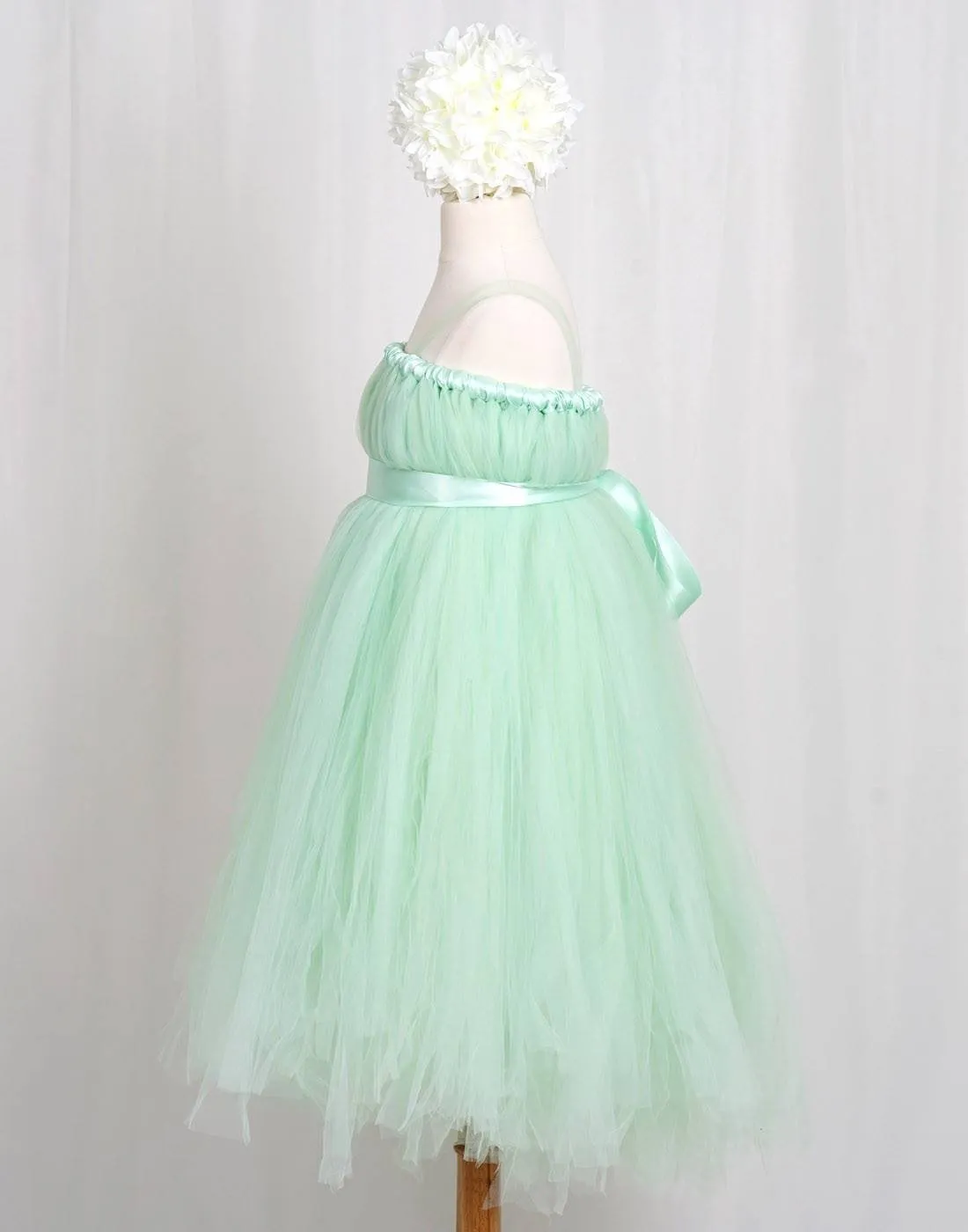 Empyrean Tulle  Floor-Length Dress - Mint