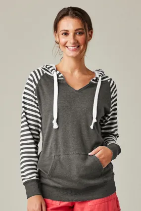 Enza Women's Raglan Sleeve Pullover Hoodie