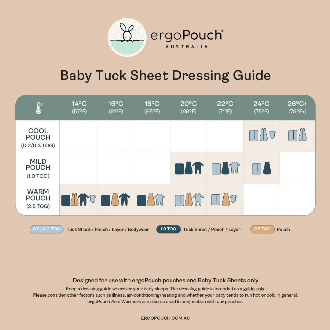 ergoPouch Cot Tuck Sheet - Wheat