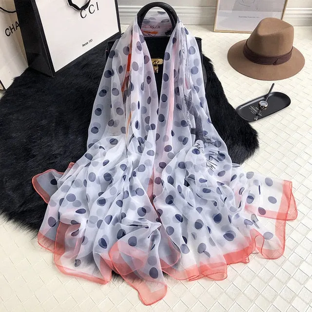 Fashion Silk Scarf Printed Bandana Shawl #LS-1