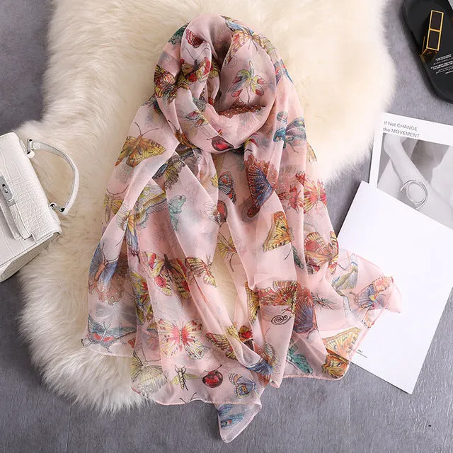 Fashion Silk Scarf Printed Bandana Shawl #LS-1