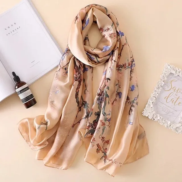 Fashion Silk Scarf Printed Bandana Shawl #LZ154