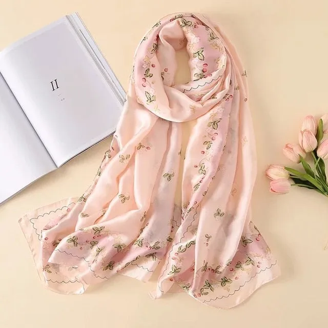 Fashion Silk Scarf Printed Bandana Shawl #LZ154