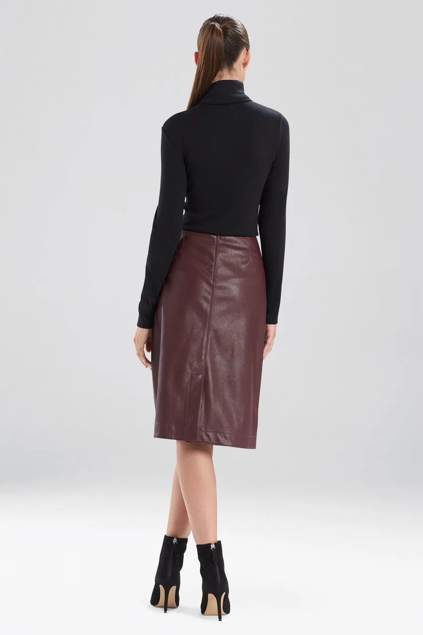 Faux Leather Midi Skirt