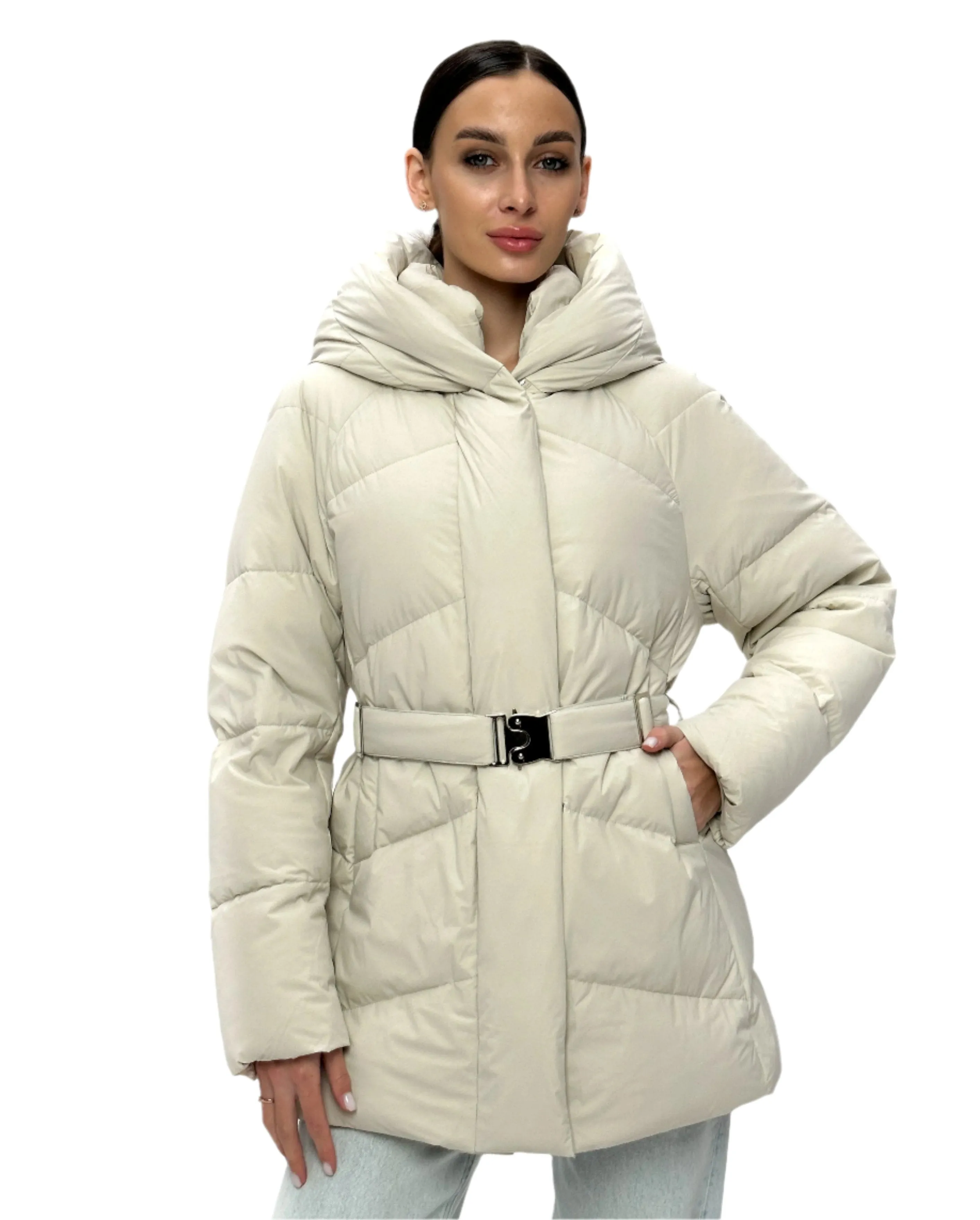 Fleur Premium Performance Down Fill Belted Coat