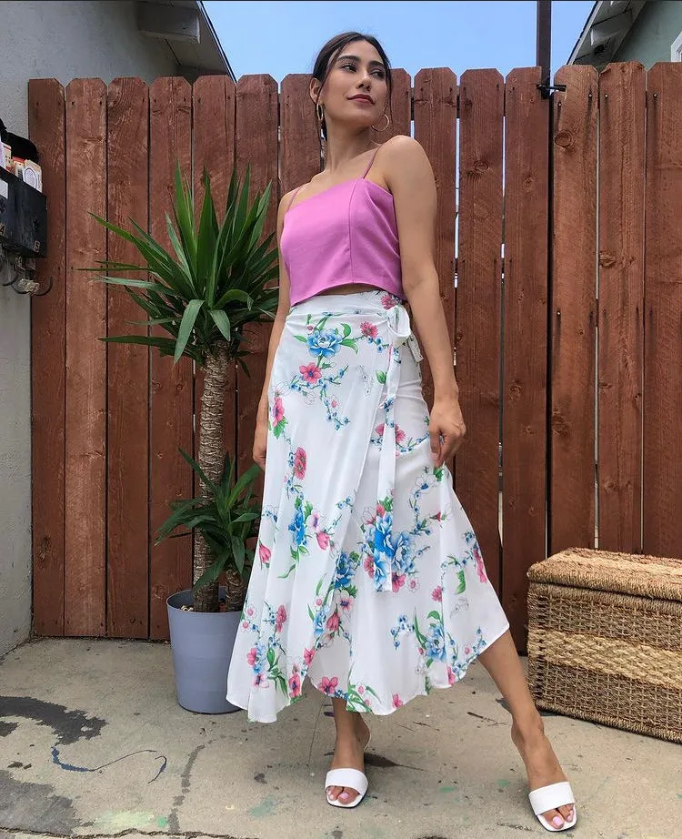 Floral Wrap Skirt