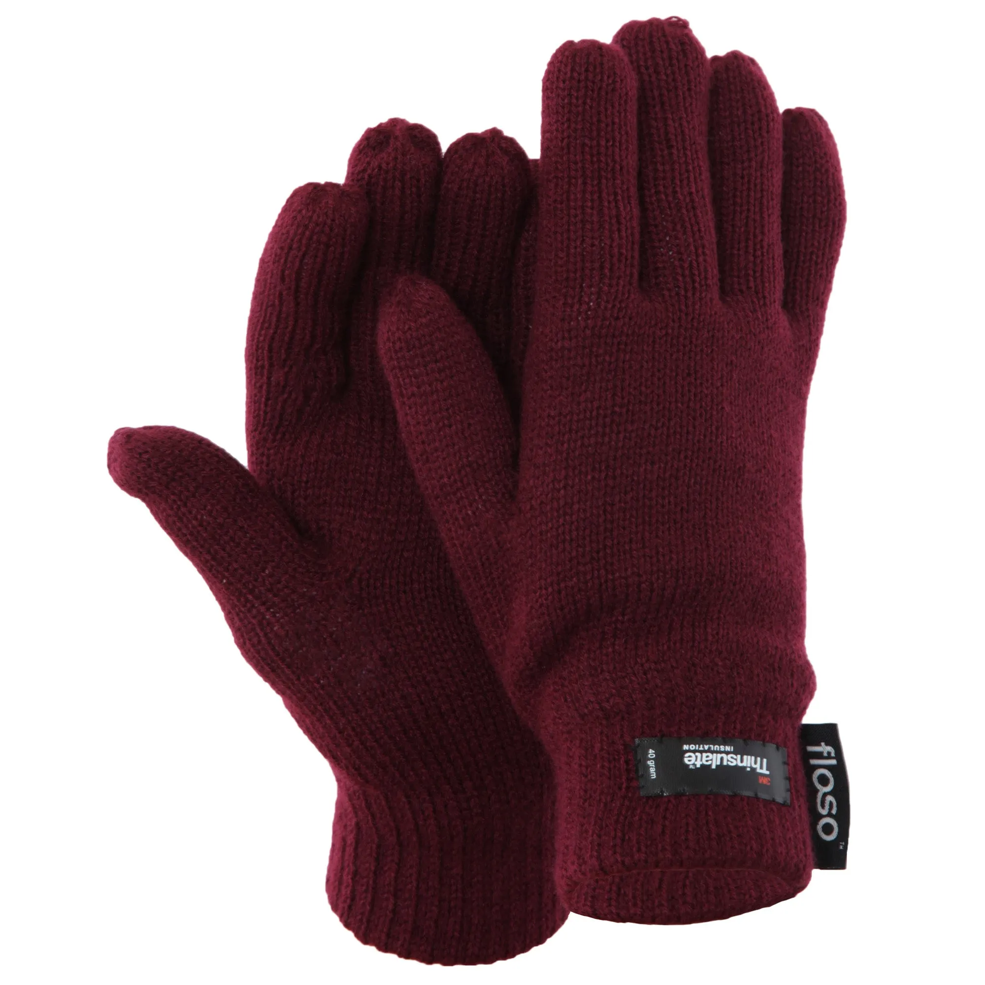 FLOSO Ladies/Womens Thinsulate Thermal Knitted Gloves (3M 40g)