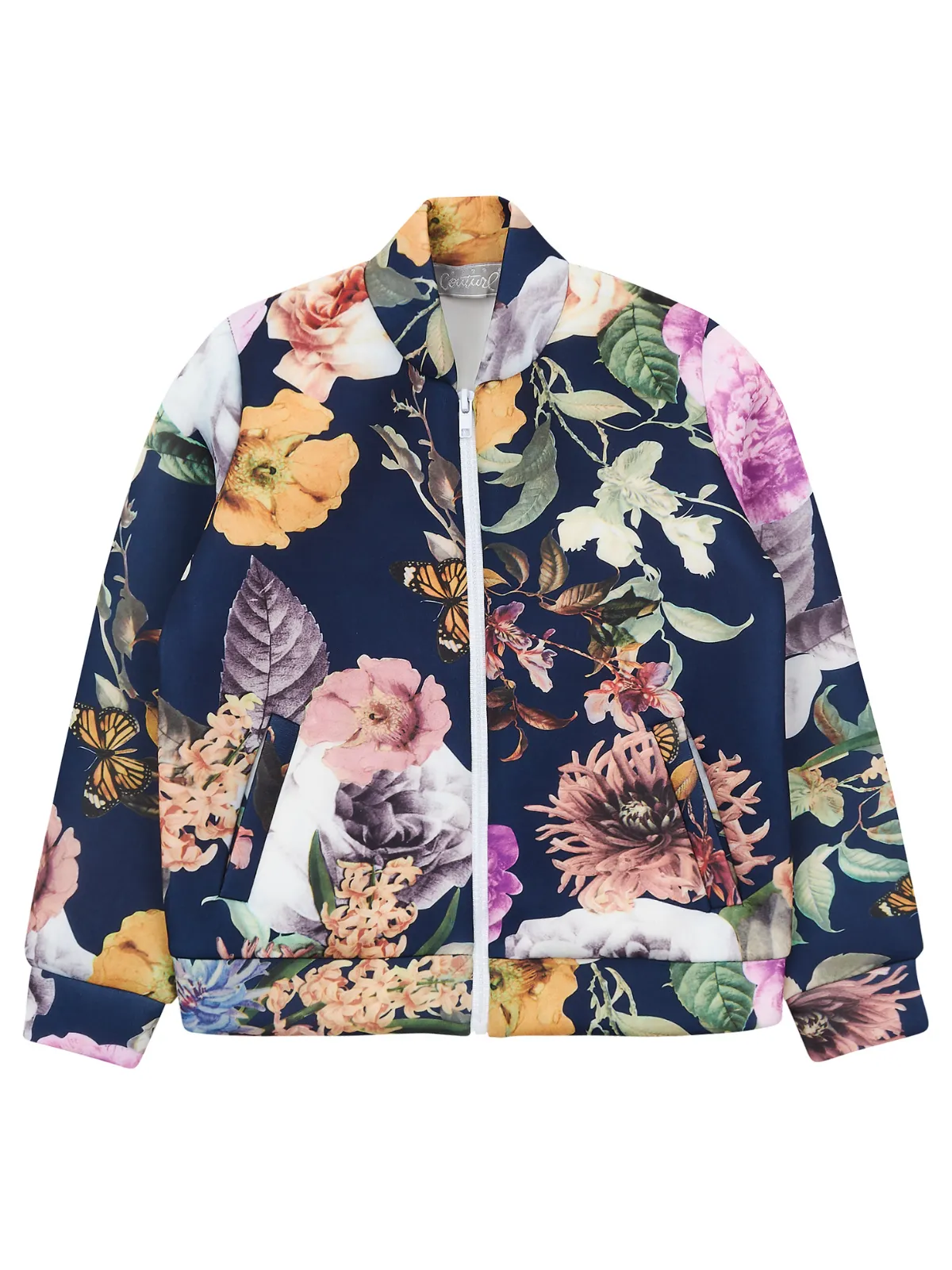 Flower Power Floral Bomber Jacket by Kids Couture