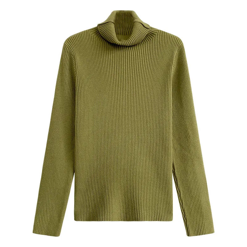 Flytonn-Korean style, Casual fashion, INS dressing, Lazy style, Graduation gift 
NO. 1170 CASUAL KNIT TURTLENECK